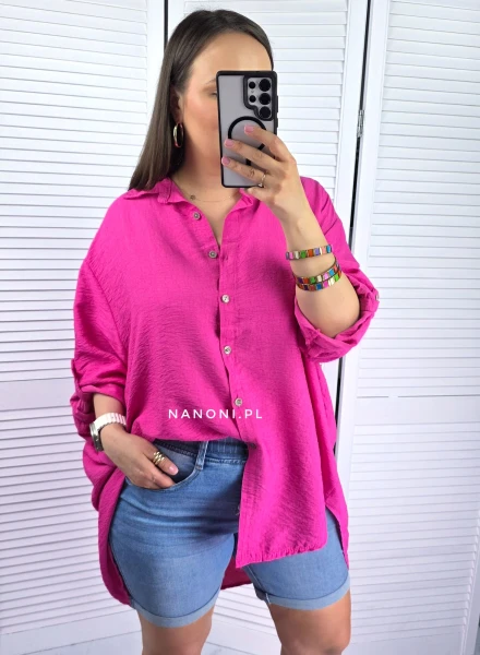 Koszula Oversize  Fuksja Plus Size  Siena