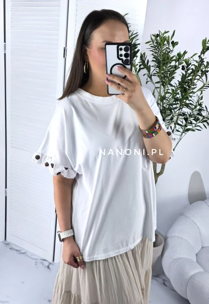 Bluzka Plus Size Biała Aria