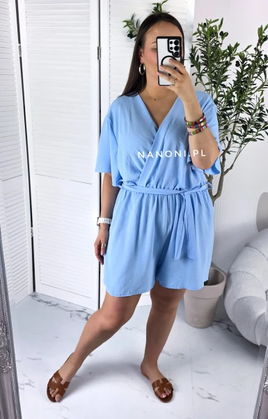 Kombinezon Plus Size Palermo Błękitny