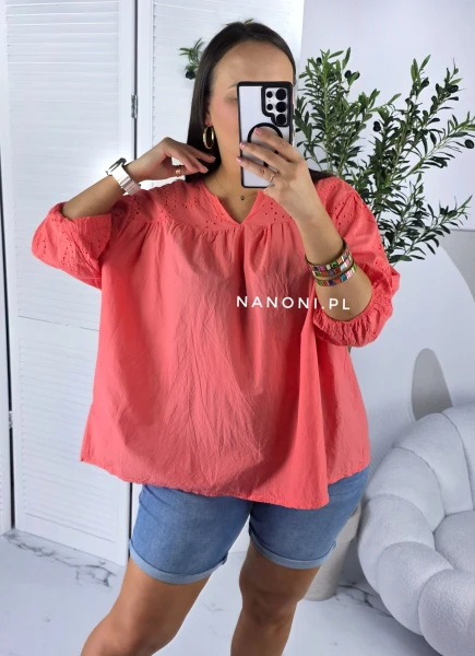 Bluzka Plus Size Alba Koralowa