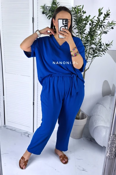 Komplet Plus Size Chabrowy Ravella 