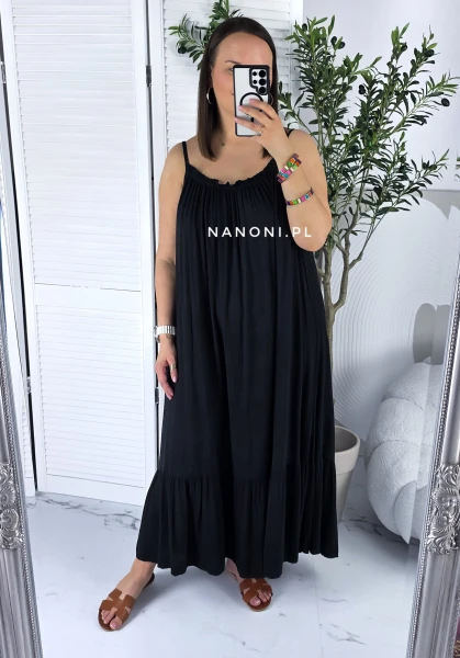 Sukienka Maxi Plus Size Czarna 44-48 Marella