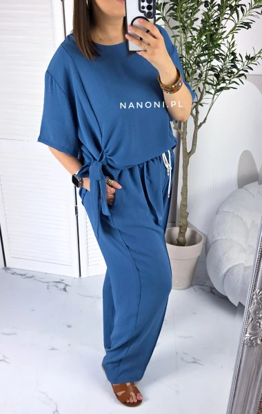 Komplet Plus Size Niebieski Selma