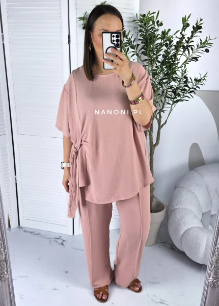 Komplet Plus Size Puder Róż Selma