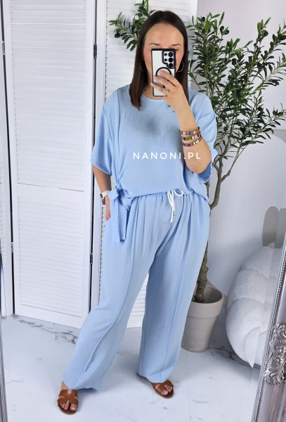 Komplet Plus Size Błękitny Selma