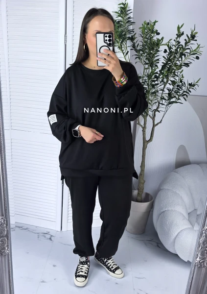 Komplet Dresowy Masełko Plus Size Elva Czarny