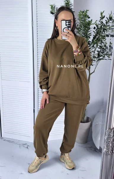 Komplet Dresowy Masełko Plus Size Elva Taupe